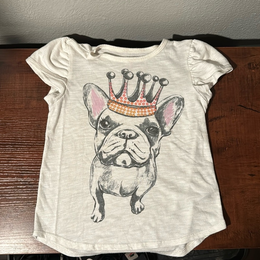 Jumping bean girls size 5 puppy with crown t-shirt